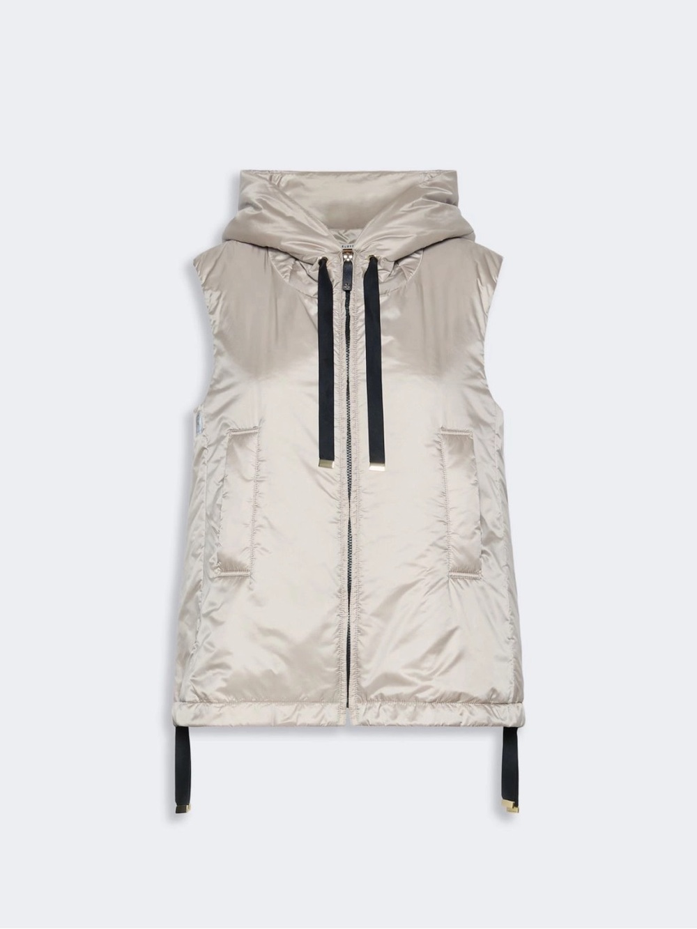 MAX MARA THE CUBE Padded water-repellent hooded gilet in Beige